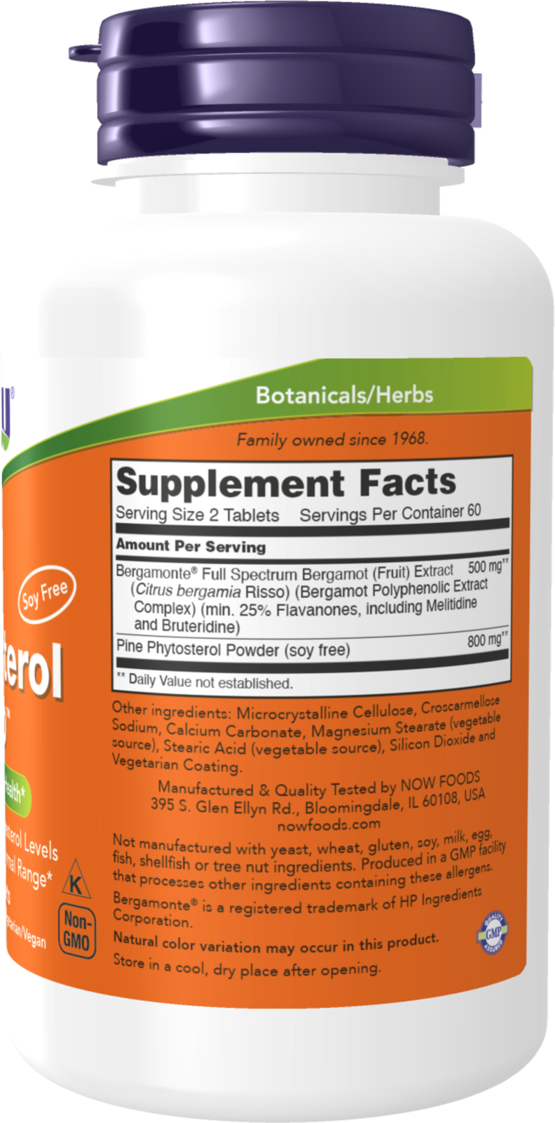 NOW Supplements, Cholesterol Pro™ with Bergamonte™ and Plant Sterols, Cardiovascular Health*, 120 Tablets