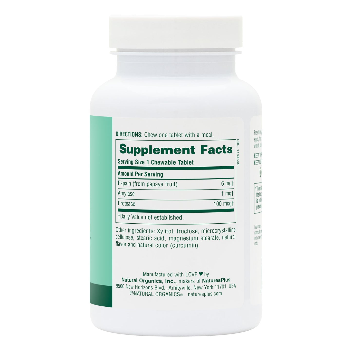 Natures Plus, Papaya Enzyme Chewables, 30 Servings