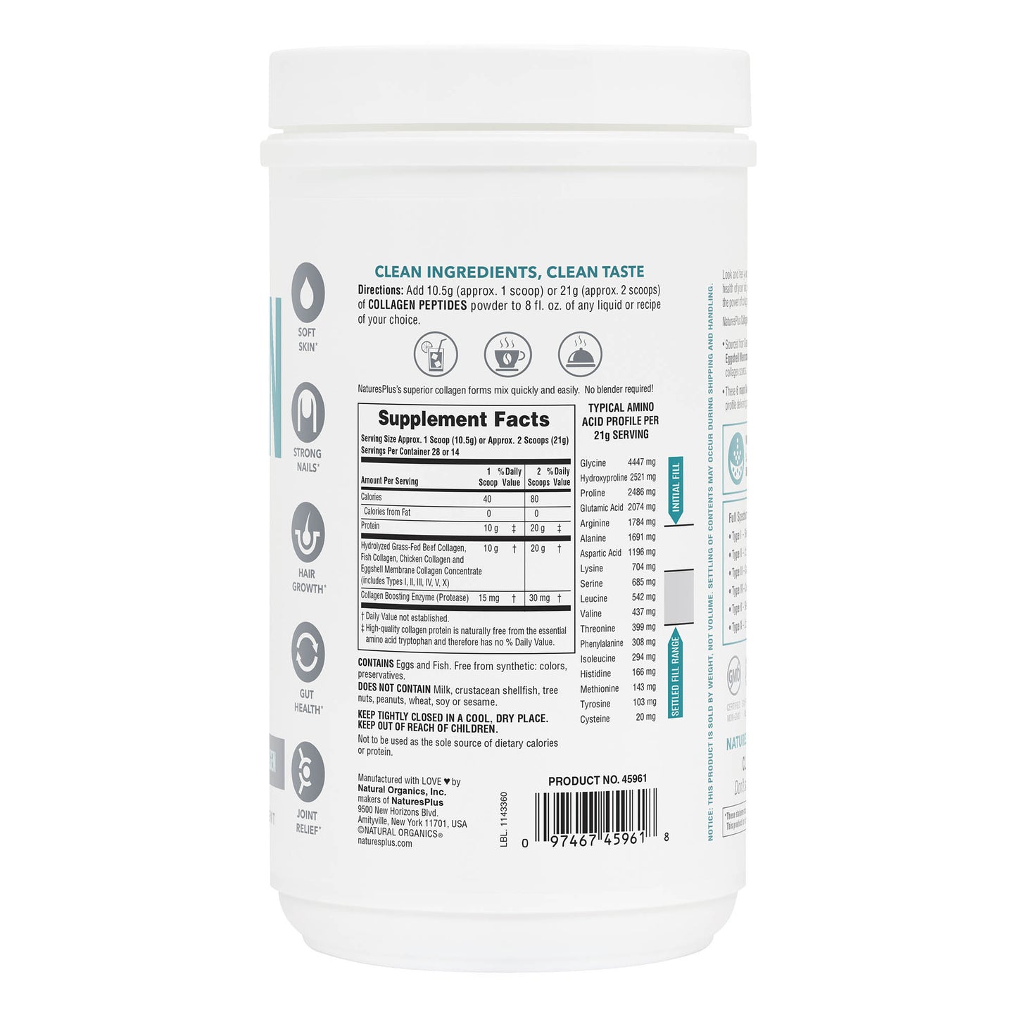 NaturesPlus, Collagen Peptides, 28 Servings