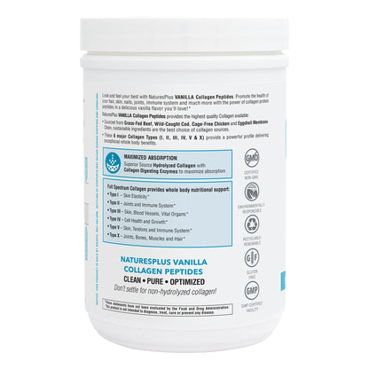 NaturesPlus, Collagen Peptides Vanilla, 14 Servings