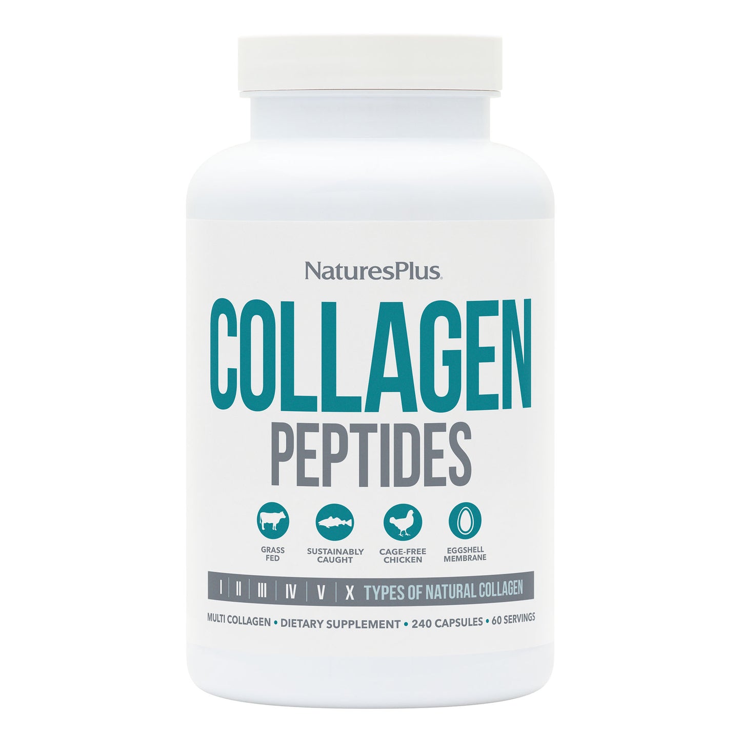 NaturesPlus, Collagen Peptides Capsules, 60 Servings