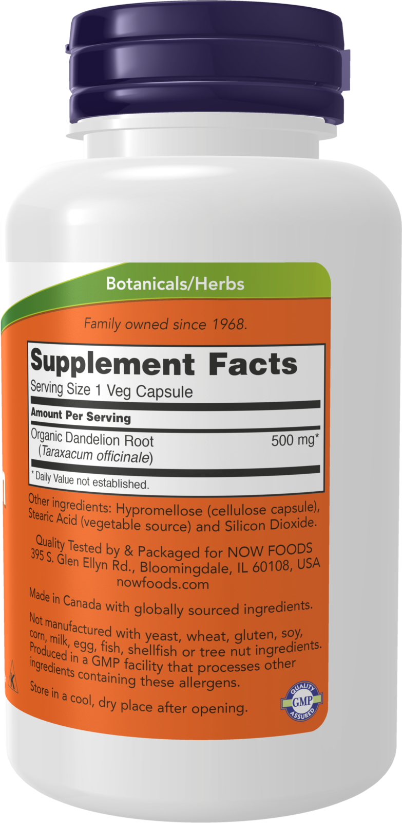 NOW Supplements, Dandelion Root (Taraxacum officinale) 500 mg, Herbal Supplement, 100 Veg Capsules