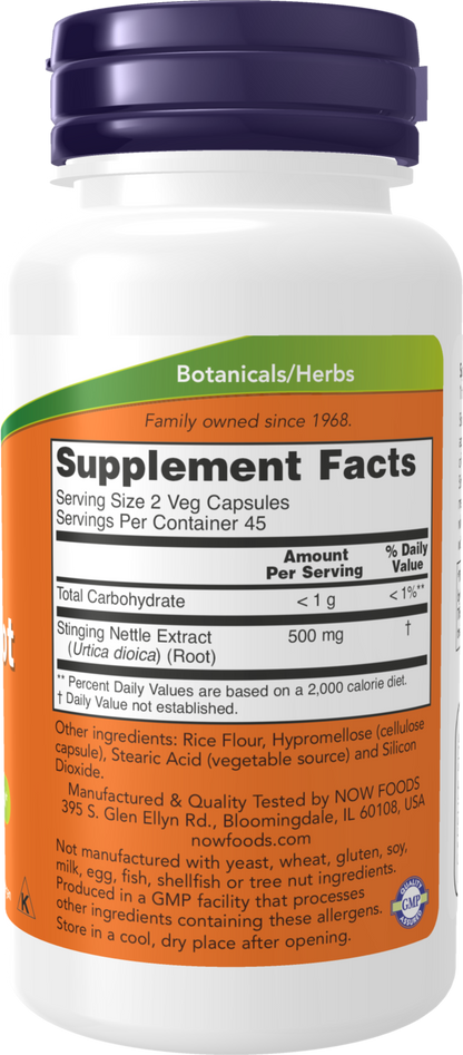 NOW Supplements, Stinging Nettle Root Extract (Urtica dioica) 250 mg, Supports Prostate Health*, 90 Veg Capsules