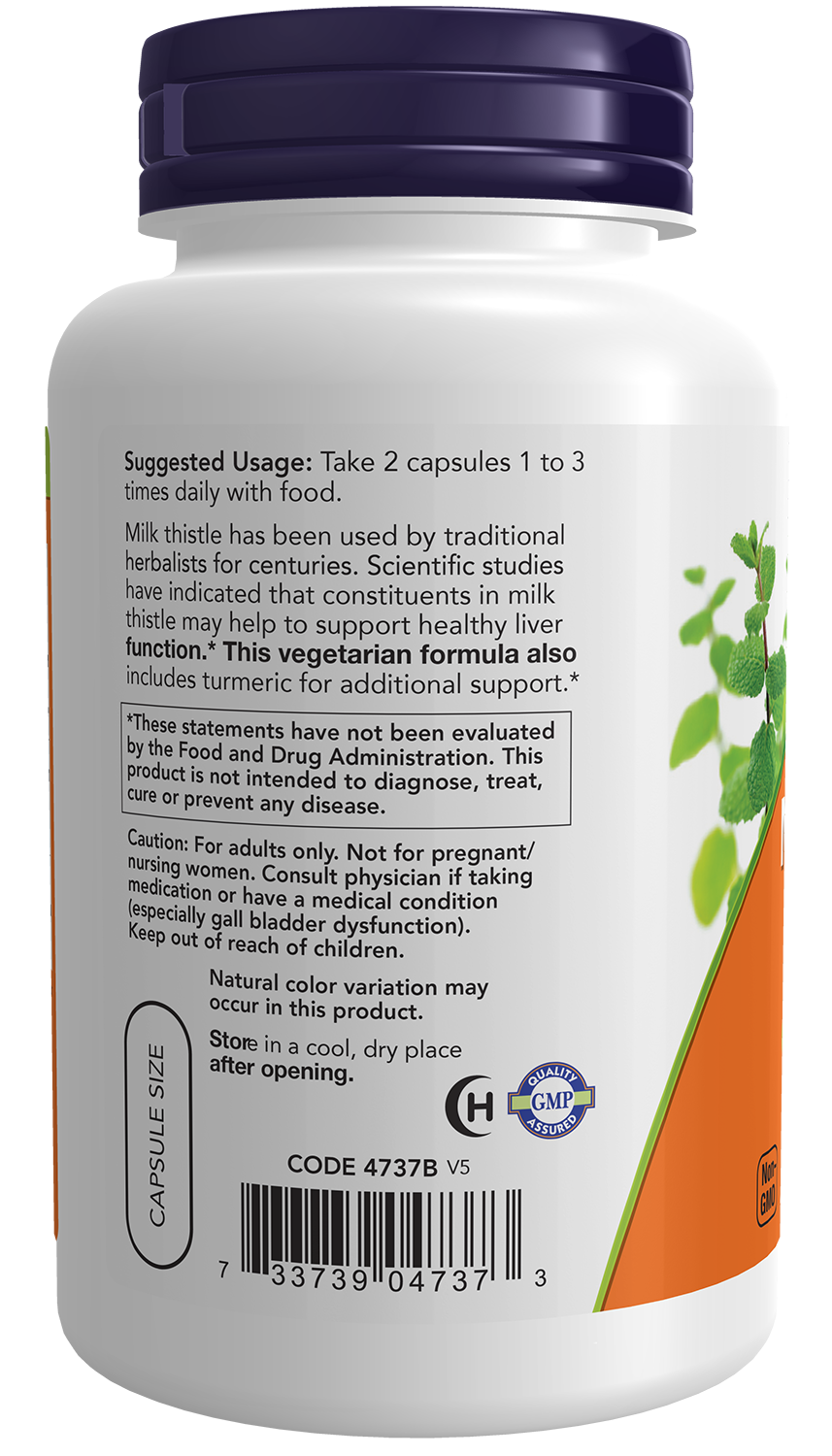 NOW Supplements, Silymarin Milk Thistle Extract 150 mg with Turmeric, Supports Liver Function*, 120 Veg Capsules