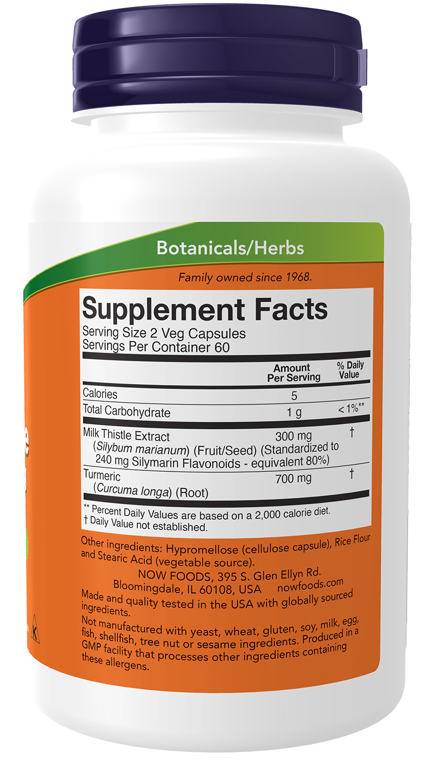 NOW Supplements, Silymarin Milk Thistle Extract 150 mg with Turmeric, Supports Liver Function*, 120 Veg Capsules