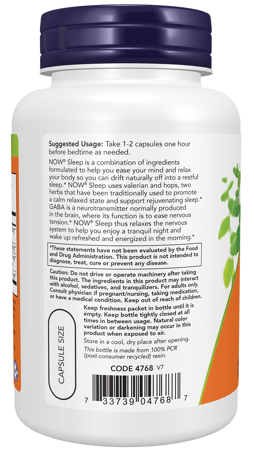NOW Supplements, Sleep with Valerian Root Extract Plus Hops, Passionflower and GABA, Botanical Sleep Blend*, 90 Veg Capsules