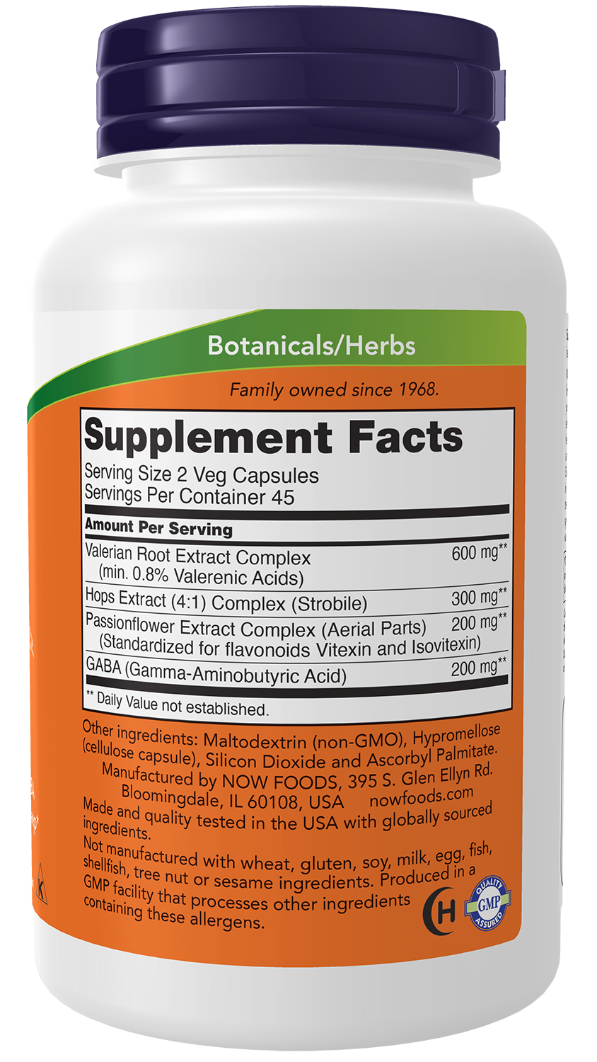 NOW Supplements, Sleep with Valerian Root Extract Plus Hops, Passionflower and GABA, Botanical Sleep Blend*, 90 Veg Capsules