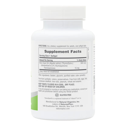 NaturesPlus, PRO ThymoQuin Black Seed Oil, 60 Servings