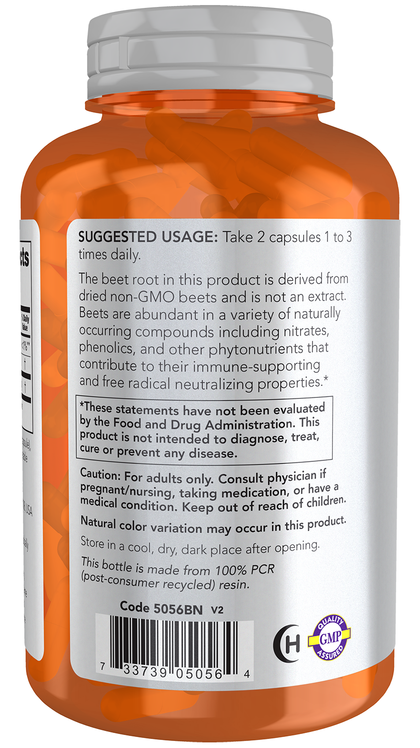 NOW Sports, Beet Root Veg, Sports Nutrition, Immune System Support*, 550 MG, Naturally Occurring Nitrates, 180 Veg Capsules