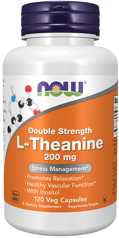 L-Theanine, Double Strength 200 mg - 120 Veg Capsules 120 Veg Capsules