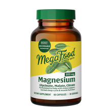 Megafood, Magnesium 300, Glycinate, Malate, Citrate, 60 Capsules