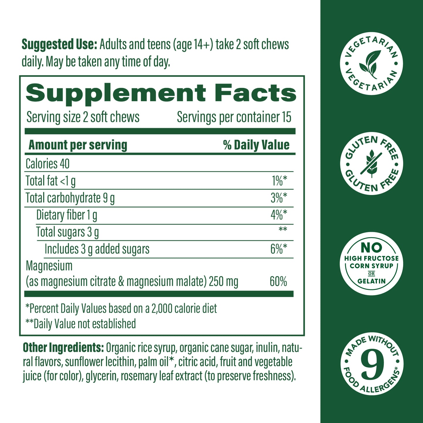 Megafood, Relax + Calm† Magnesium Soft Chews - Strawberry Flavor, Citrate & Malate, 30 Chews