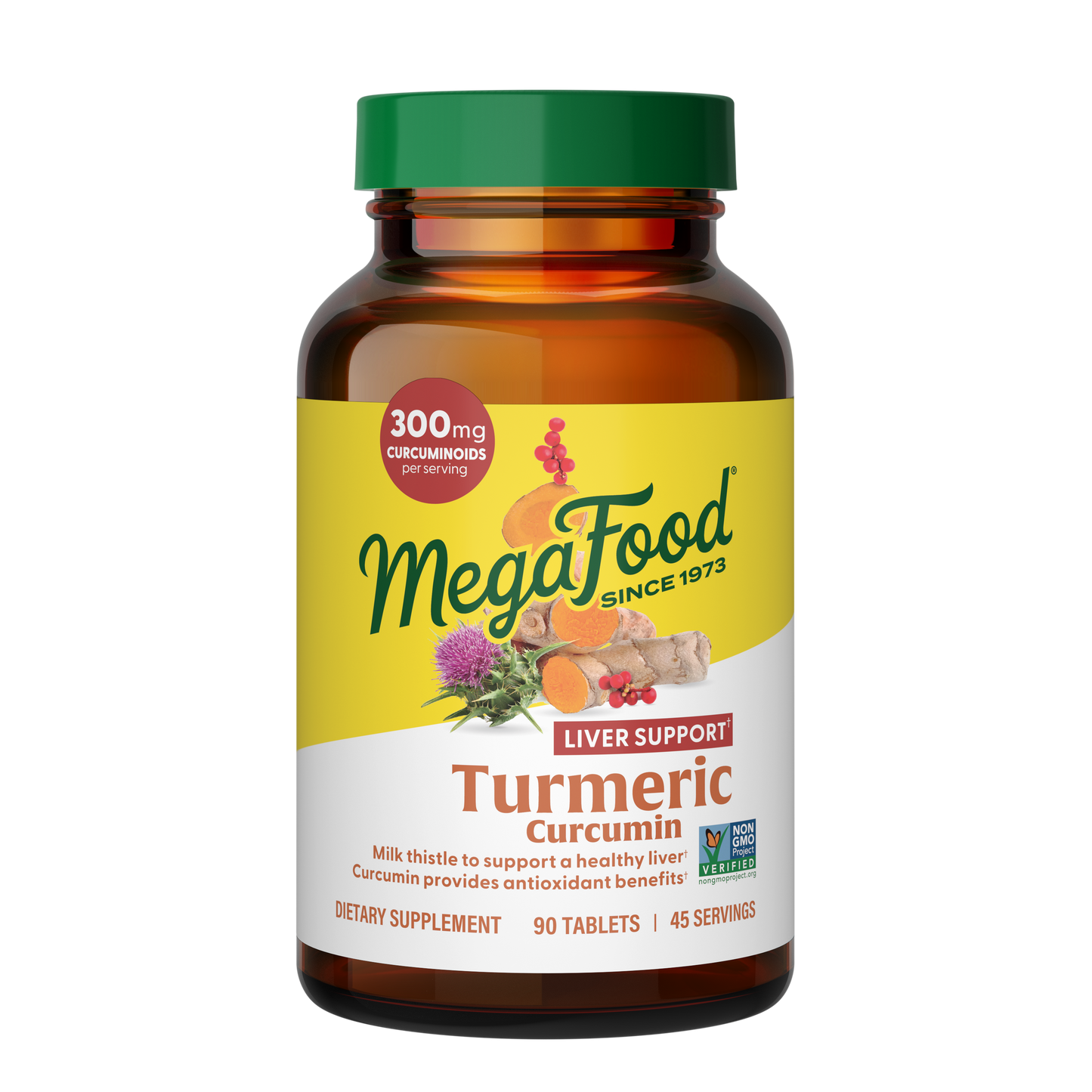Megafood, Turmeric Curcumin Extra Strength, Liver, 90 Tablets
