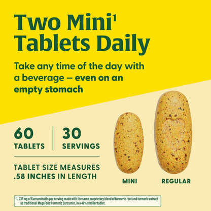 Megafood, Turmeric Curcumin Whole Body Minis, 60 Tablets