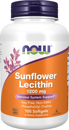 Sunflower Lecithin 1200 mg Soy-Free, Non-GMO - 100 Softgels 100 Softgels