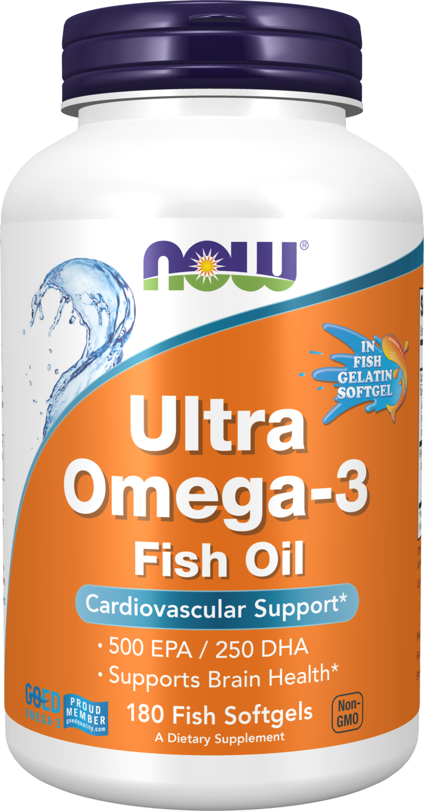 Ultra Omega-3 (Fish Gelatin) - 180 Fish Softgels 180 Fish Softgels