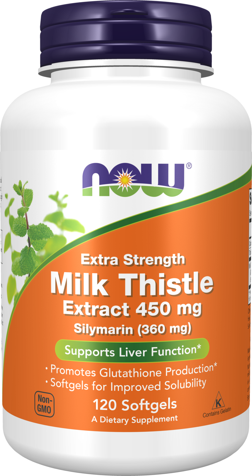 Milk Thistle Extract, Extra Strength 450 mg - 120 Softgels 120 Softgels