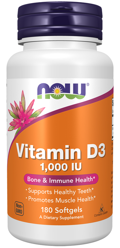 Vitamin D-3 1000 IU - 180 Softgels 180 Softgels